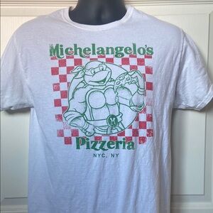 TMNT Ninja Turtles Michelangelo's Pizzeria NYC Graphic T-Shirt
